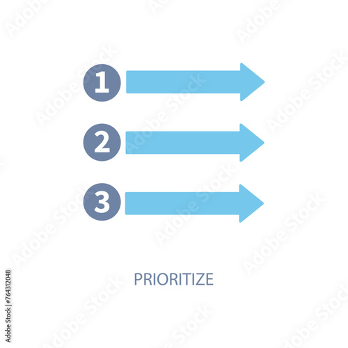 prioritize concept line icon. Simple element illustration. prioritize concept outline symbol design.