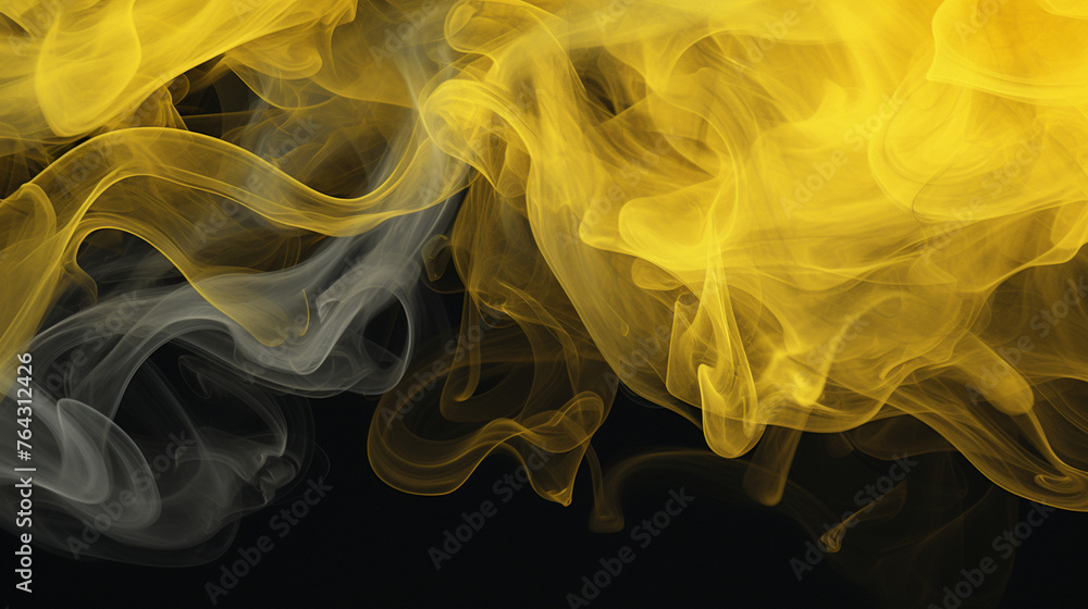 Fototapeta premium black and yellow smoke background