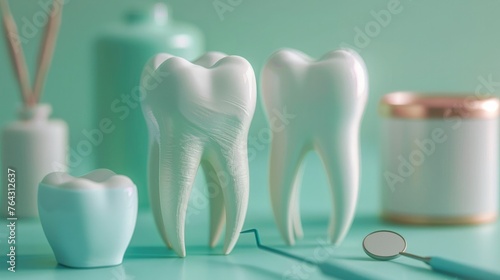 3D Clay Icon Representing Dental Scaler and Curette in a Clean Aesthetic Design