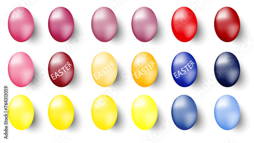 natural easter egg dyes isolated on white background vector illustration
