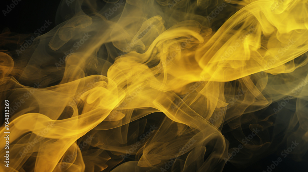Obraz premium black and yellow smoke background
