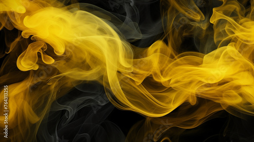 black and yellow smoke background