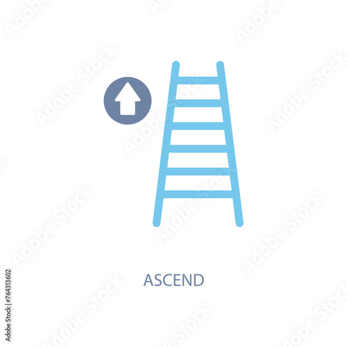 ascend concept line icon. Simple element illustration. ascend concept outline symbol design.