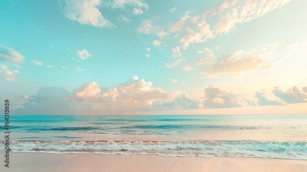 Soft sky blue paired with subtle sand gradients AI generated illustration