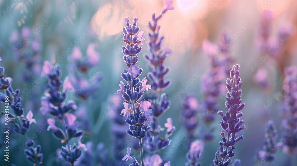 Warm embraces in shades of sky blue and lavender AI generated illustration Warm embraces in shades of sky blue and lavender AI generated illustration