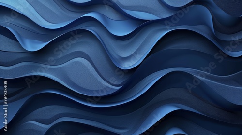 Wavy Abstract Blue Business Style Background Generative AI