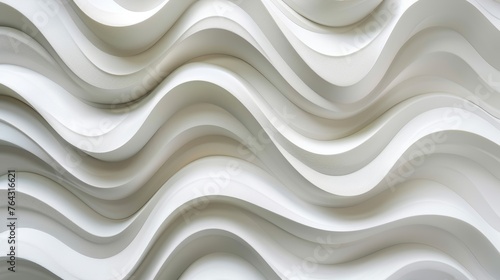 Abstract Wavy Texture on White Background Generative AI