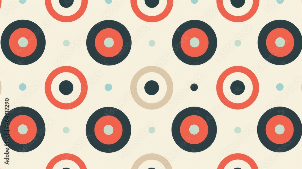 Minimalistic pattern of repeating circles AI generated illustration Minimalistic pattern of repeating circles AI generated illustration