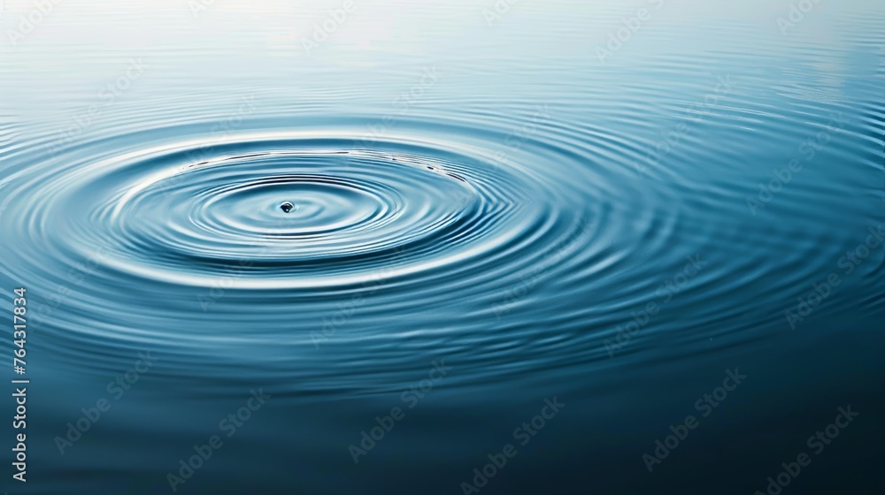 Soft ripples on the surface of a calm body of water AI generated illustration