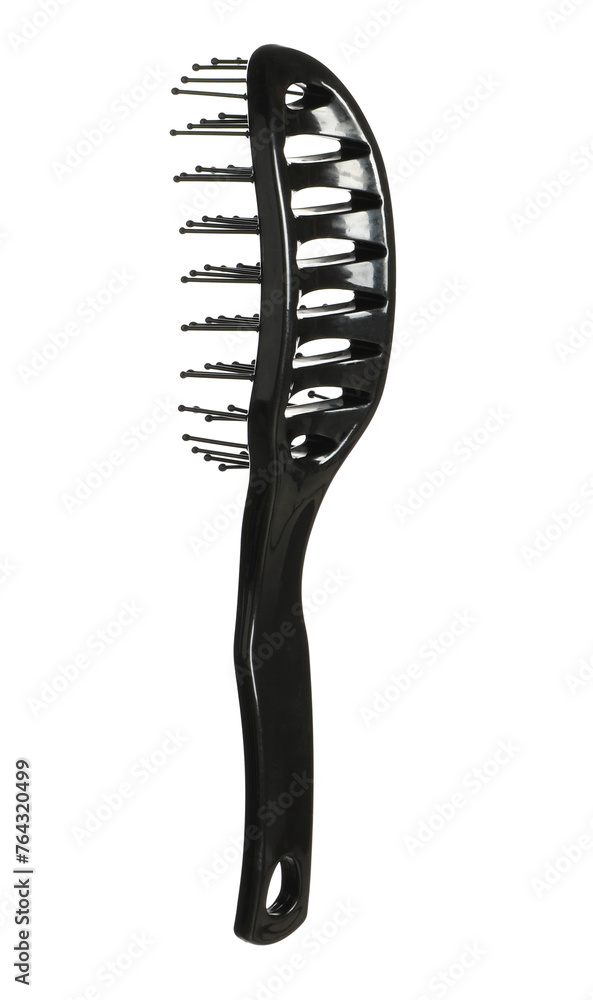 New stylish hair brush isolated on white New stylish hair brush isolated on white
