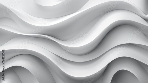 Grey and White Abstract Shine and Layered Paper Elements for Business Presentation Design Generative AI photo