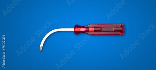 Photos Representation of erectile dysfunction using a bent screwdriver