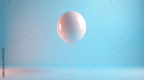Cute balloon 3d clay and background