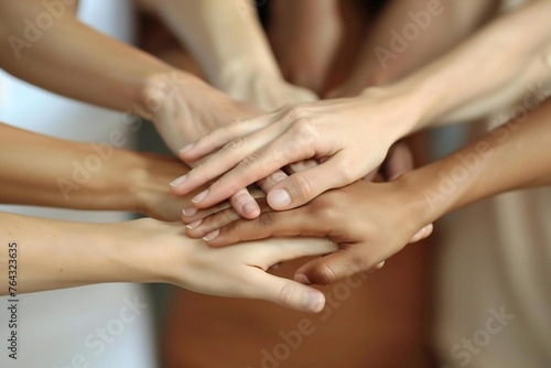 Panoramic Staff Inclusion Banner: Hands Protection Hand Offering