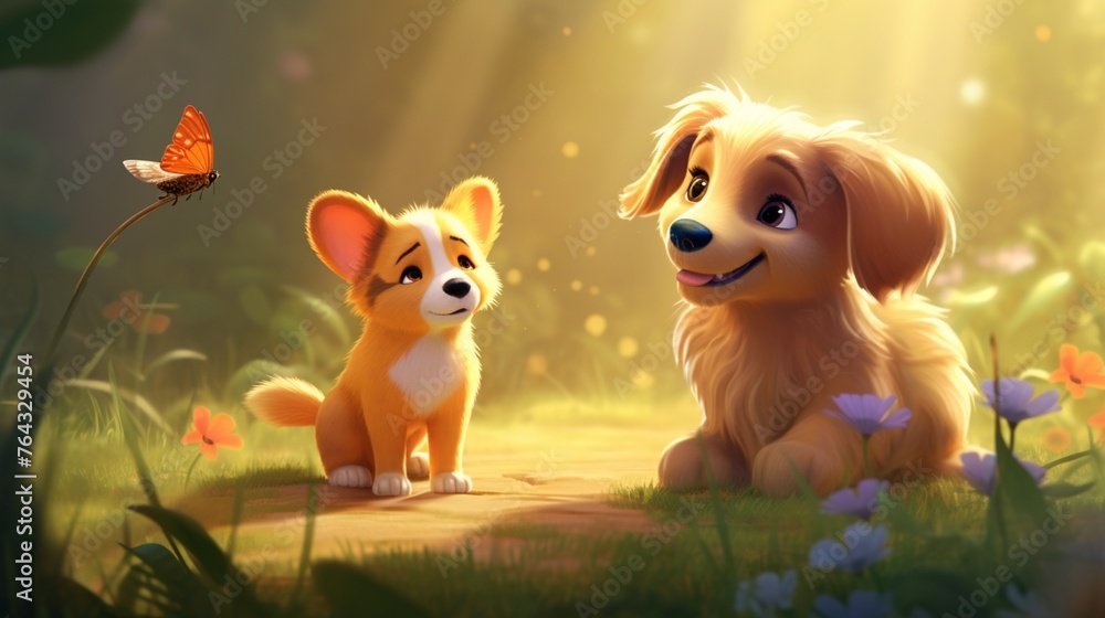 Fototapeta premium Spread awareness about responsible pet ownership and care during National Pet Month.