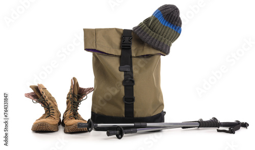 Hiking and trekking gear wi...