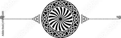 Elegant Celtic Symbols Header - Spiral, Triquetra, Knot Ring, Viking Spiral