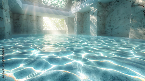 The floor of swimming pool © PatternHousePk