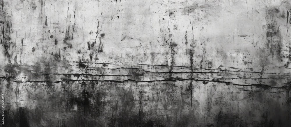 Capture of a grayscale image showing a plain wall with a single line of electrical wires running along it Capture of a grayscale image showing a plain wall with a single line of electrical wires running along it