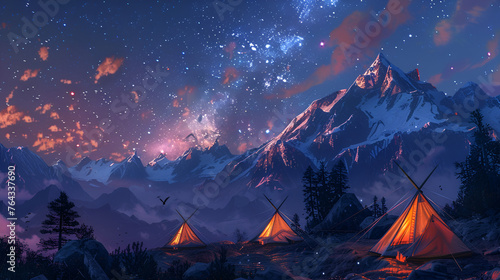 5 Billion Star Hotel: Camping in the mountains under the stars © PatternHousePk