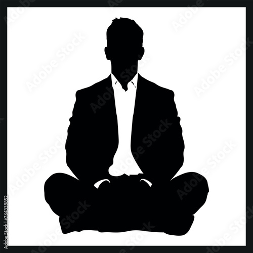 Contemplative Businessman Silhouette