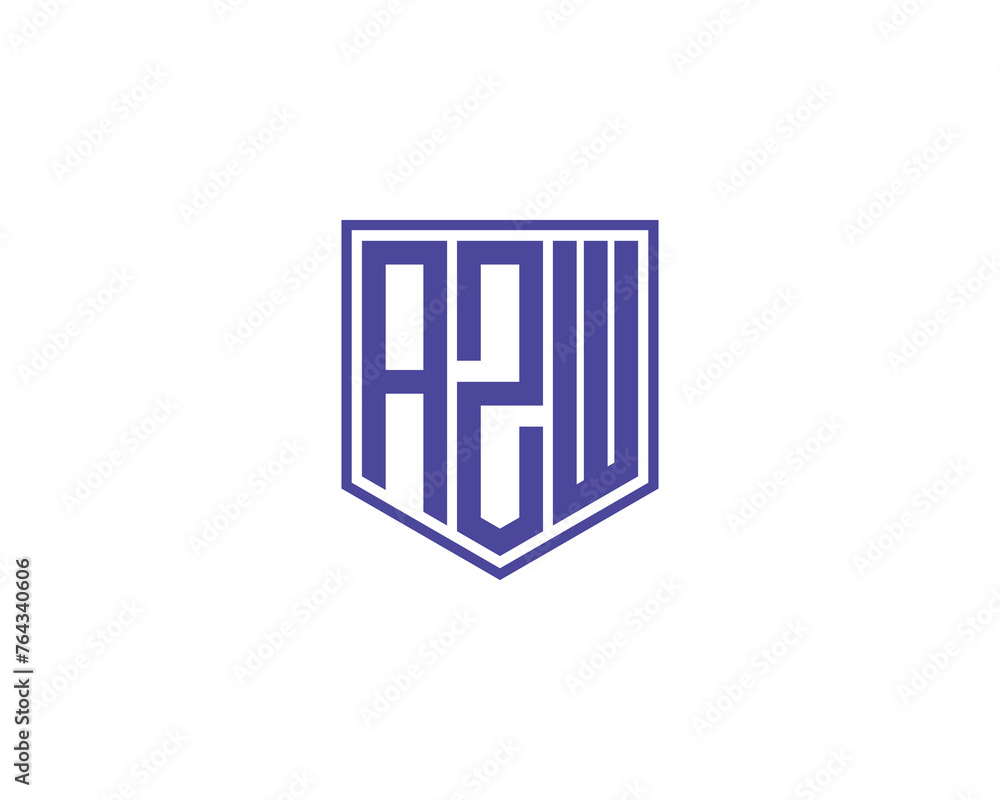 AZW logo design vector template AZW logo design vector template