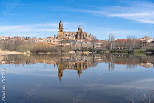 Catedrales de Salamanca España, paisaje de la ciudad con su río Tormes.
