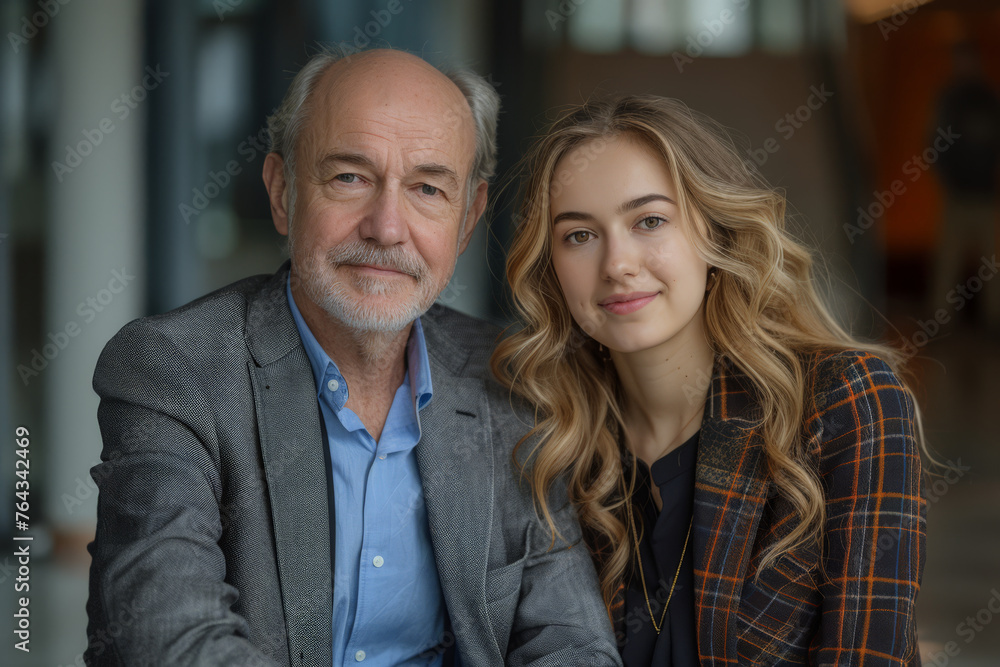 Relaxed Elegance Confident Businesspeople and Colleague Enjoying a Casual Meeting at a Bustling Cafe Relaxed Elegance Confident Businesspeople and Colleague Enjoying a Casual Meeting at a Bustling Cafe