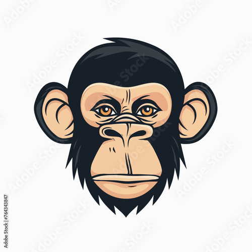 Monkey in cartoon, doodle style. Image for t-shirt, web, mobile apps and ui. Isolated 2d vector illustration in logo, icon, sketch style, Eps 10. AI Generative