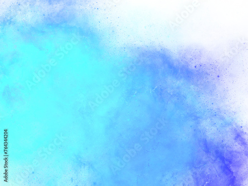 Explosion Abstraite de Couleurs Bleues et Turquoises