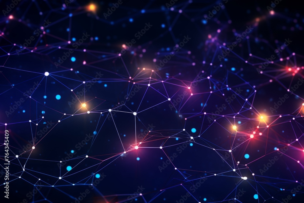 Abstract network design with glowing lines Abstract network design with glowing lines