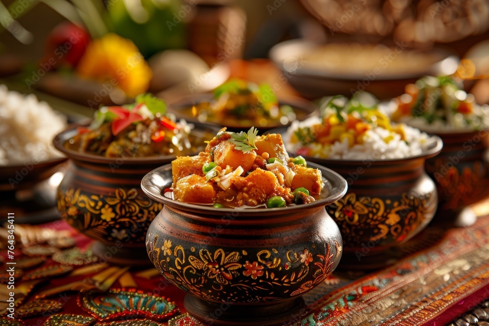 A close up view of a bowl filled with food on a table, showcasing vibrant colors, textures, and presentation