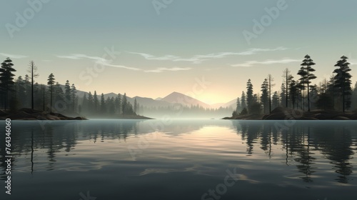 Serene lake with ripples and reflections, evoking a sense of calm and tranquility