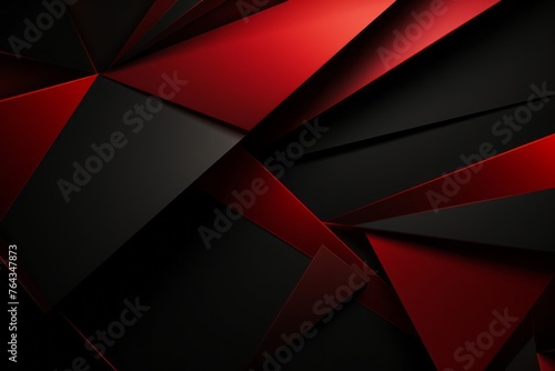 A dramatic red and black background with sharp angles photo