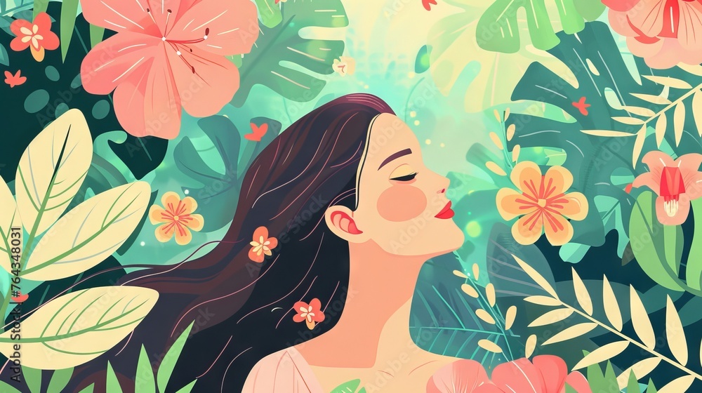 Illustration of Concept of mothers day, flower in the background. Illustration of Concept of mothers day, flower in the background.