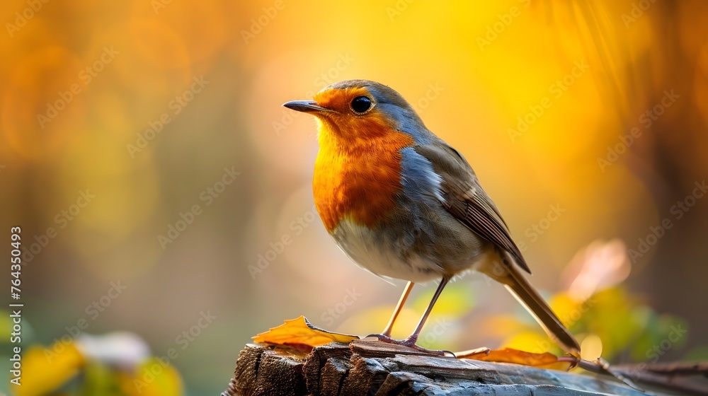 Red Robin (Erithacus rubecula) birds close up in the spring garden Red Robin (Erithacus rubecula) birds close up in the spring garden