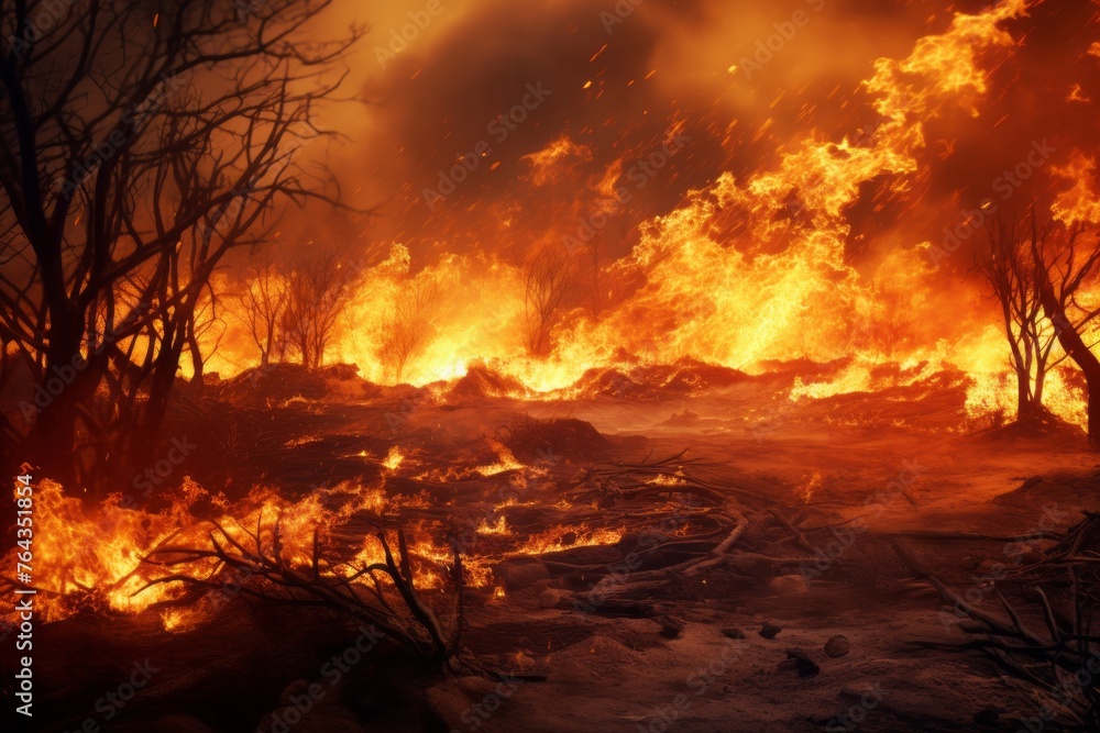 Intense fire background showcasing a controlled burn in a controlled environment Intense fire background showcasing a controlled burn in a controlled environment