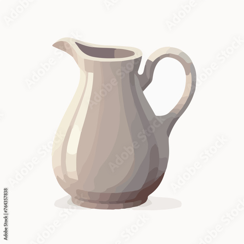 Stylized image of jug with water flat vector flat v