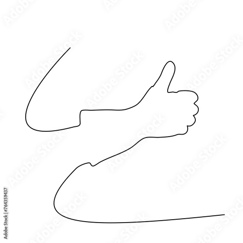 Continuous Thin Line Hands in Protective Rubber Gloves, Gloved Hand Drawing, One Line Art Hand Gestures, Single Outline Drawing, Vector Illustration