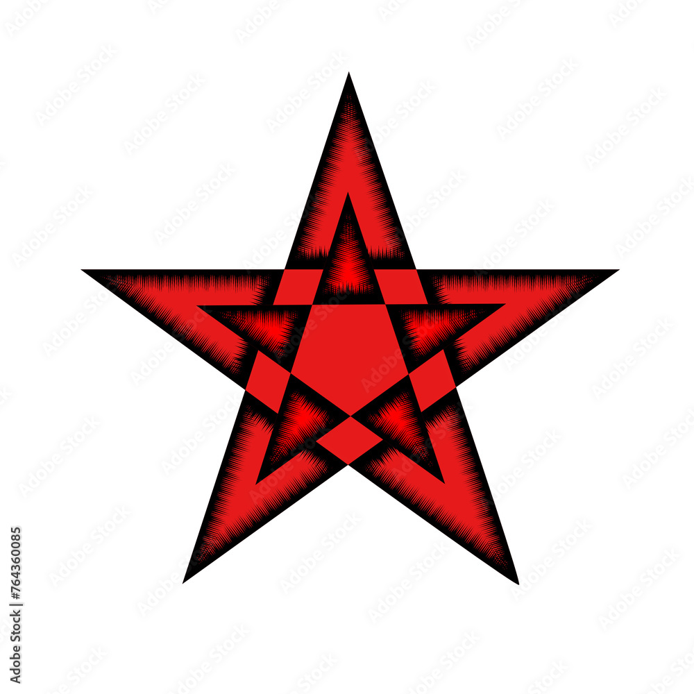 Fototapeta premium pentagram, pentacle, 5-pointed star - ancient symbol transcends many cultures and belief systems 