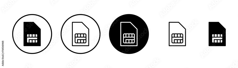 Sim card icon vector isolated on white background. Mobile slot icon. Mobile cellular phone sim card chip. Sim card icon vector isolated on white background. Mobile slot icon. Mobile cellular phone sim card chip.