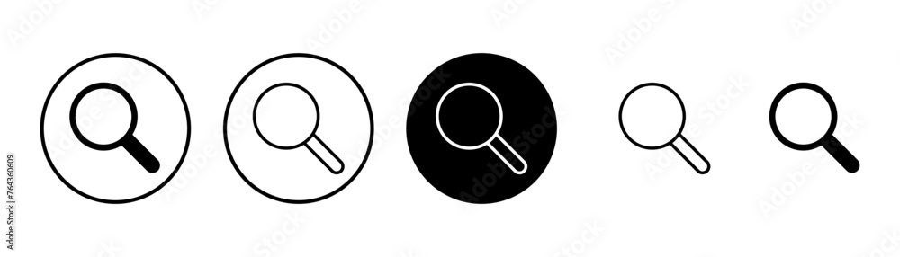 Search icon vector isolated on white background. Glass vector icon. search magnifying glass icon. Find Search icon vector isolated on white background. Glass vector icon. search magnifying glass icon. Find