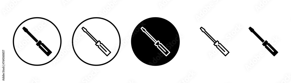 Screwdriver icon vector isolated on white background. Screwdriver vector icon - obrazy, fototapety, plakaty 