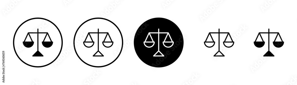 Scales icon vector isolated on white background . Law scale icon. Justice sign Scales icon vector isolated on white background . Law scale icon. Justice sign