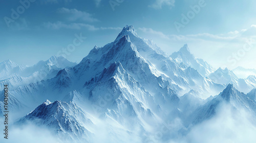 Snowy Mountains landscape background nature