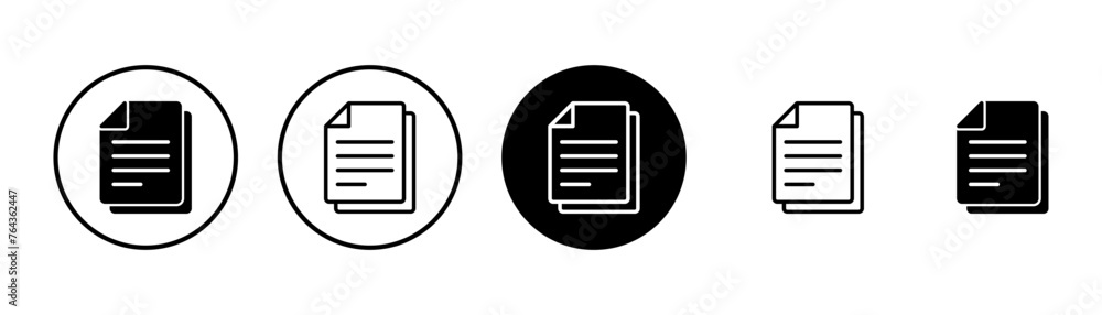 Document icon vector isolated on white background. Paper icon. File Icon Document icon vector isolated on white background. Paper icon. File Icon
