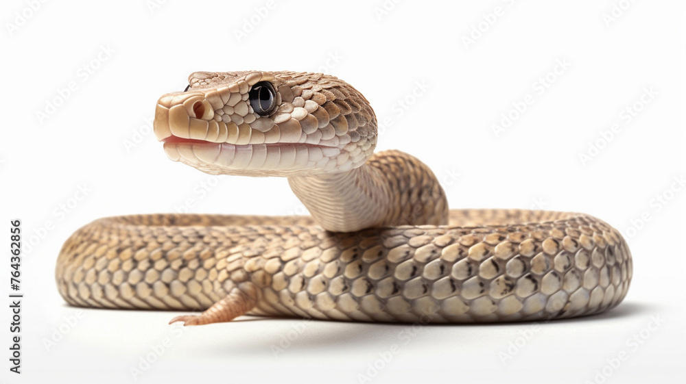 Fototapeta premium Snake on White Background