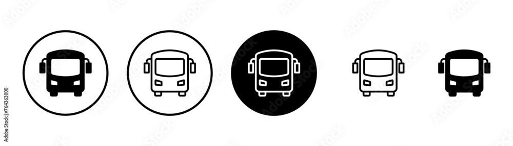 Bus Icon vector isolated on white background. Black bus vector icon Bus Icon vector isolated on white background. Black bus vector icon