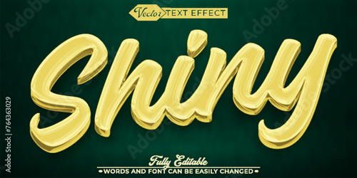 Golden Shiny Vector Editable Text Effect Template