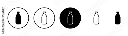 Bottle icon vector isolated on white background. Bottle vector icon photo